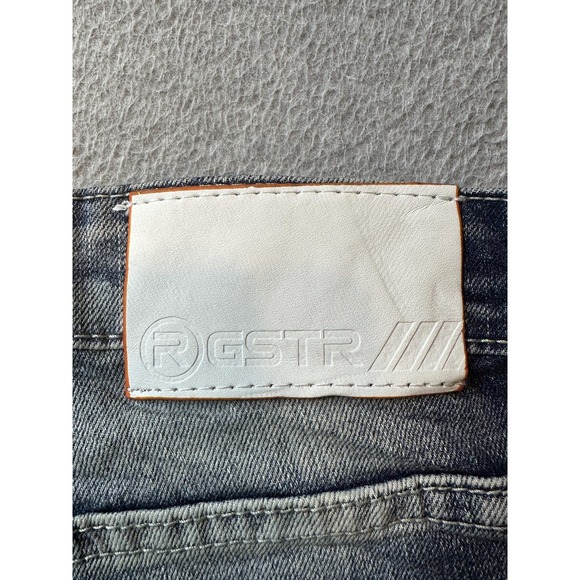 RGSTR Jeans Mens 31x30 Blue Distressed Repair Patch Slim Skinny Stretch Denim - Picture 9 of 16